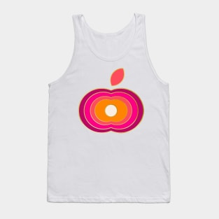 magenta pink and orange retro apple Tank Top